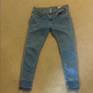 Rag & Bone Blue Skinny Jeans with Tapered Legs